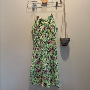 Zara Light Green Floral Mini Dress